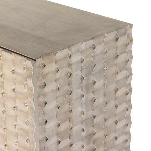 Raffael Bar Cabinet In Carvd Stonewash Grey