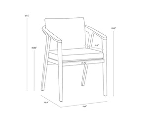 CORALINE DINING ARMCHAIR - PALAZZO CREAM