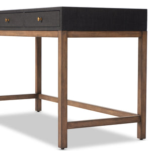 Fiona Desk In Black Raffia