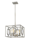 Port 4 Light Pendant in Antique Silver Finish