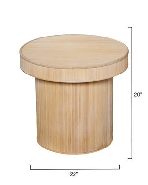 Taylor Bamboo Side Accent Table, Natural
