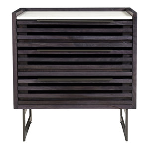 Paloma 3 Drawer Nightstand with Marble Top