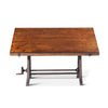 Industrial Loft 62-Inch Reclaimed Teak Wood Drafting Desk with Adjustable Crank