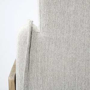 Roy I 84" Frost Gray Upholstered Three Seater Sofa