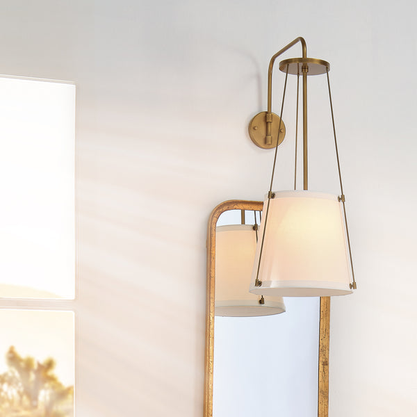  California 1-Light Wall Sconce, Antique Brass