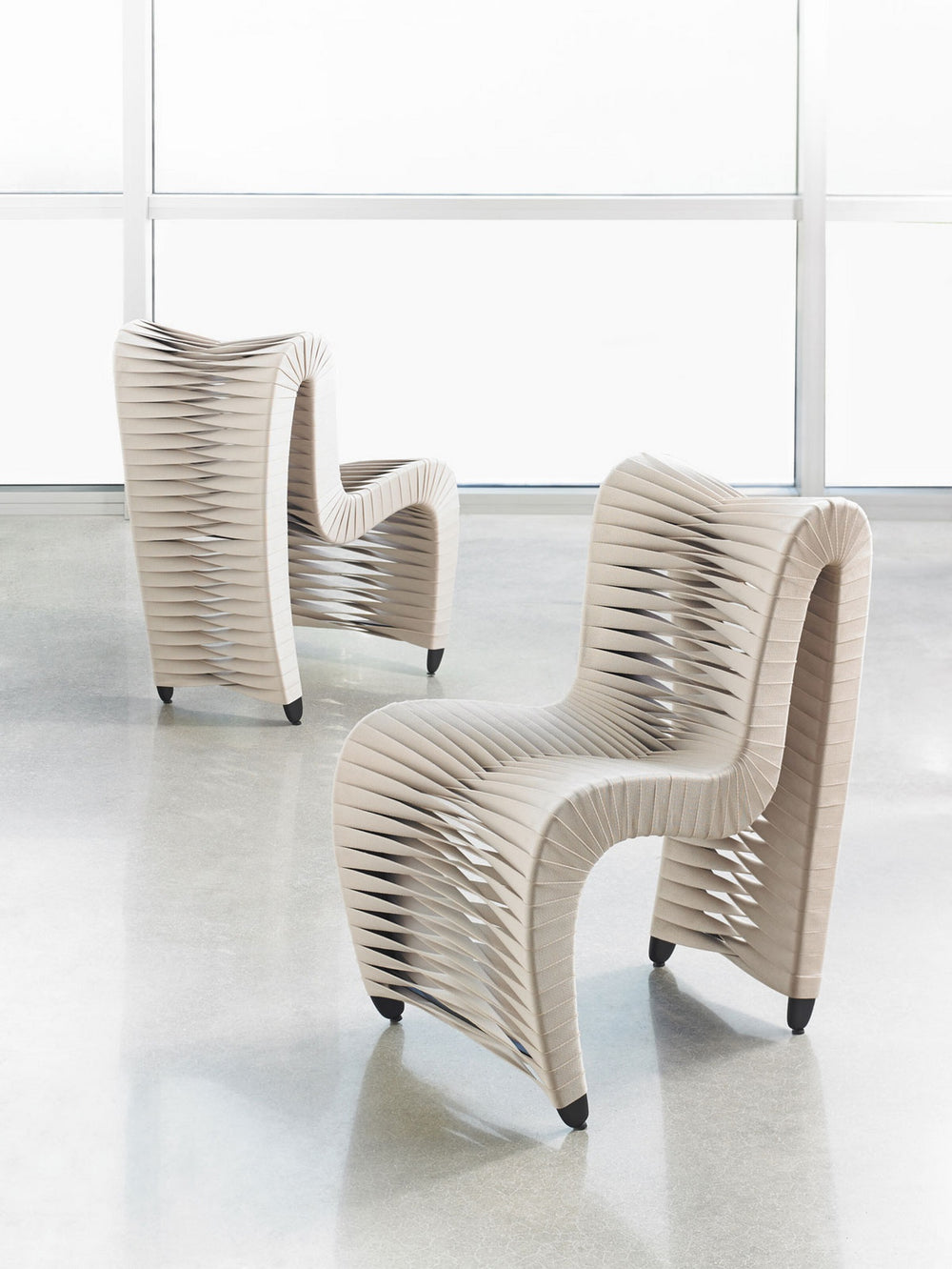 Seat Belt Dining Chair, Beige