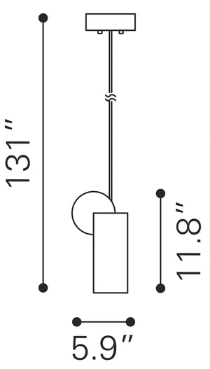 Martiza Ceiling Lamp Gold & Black