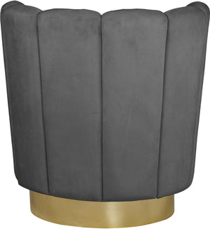 Anita Accent Chair In Grey Velvet