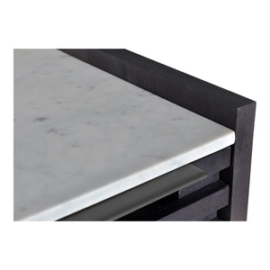 Paloma Sideboard Charcoal Grey with Marble Top