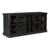 Mona Sideboard with Glass Doors in Black