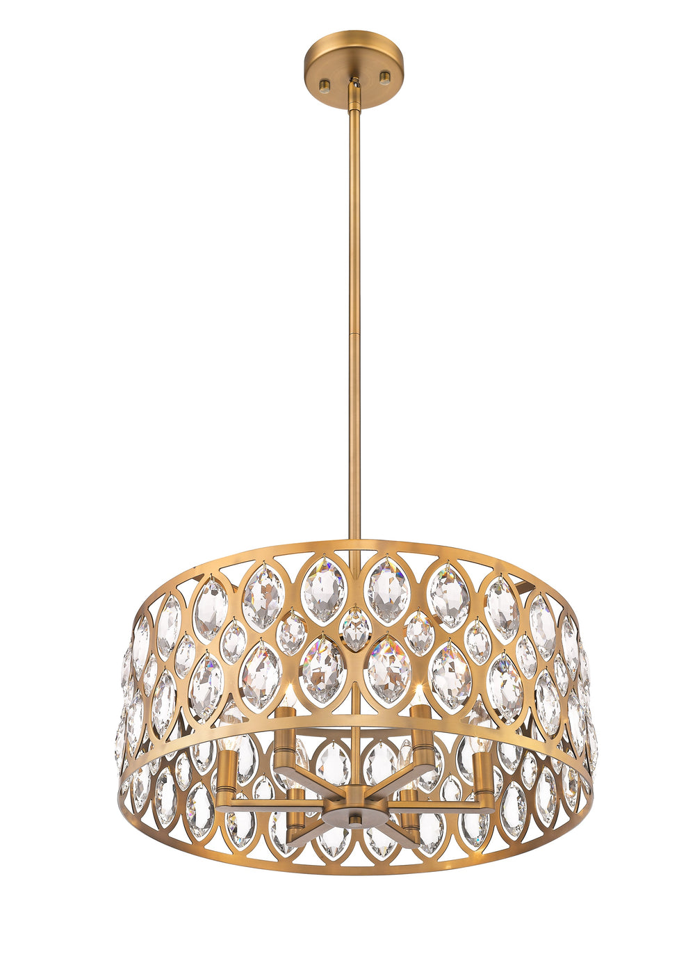 Dealey 6 Light Chandelier in Heirloom Brass Finish