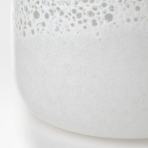 Pearl Short White Gold Rim Glass Vase