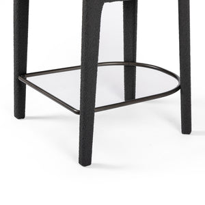 Hawkins Stool In Fiqa Boucle Charcoal In Counter