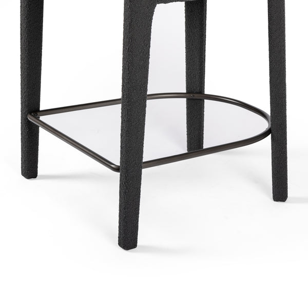 Hawkins Stool In Fiqa Boucle Charcoal In Counter