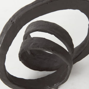 Stanislaw II Black Metal Infinite Ribbon Sculpture