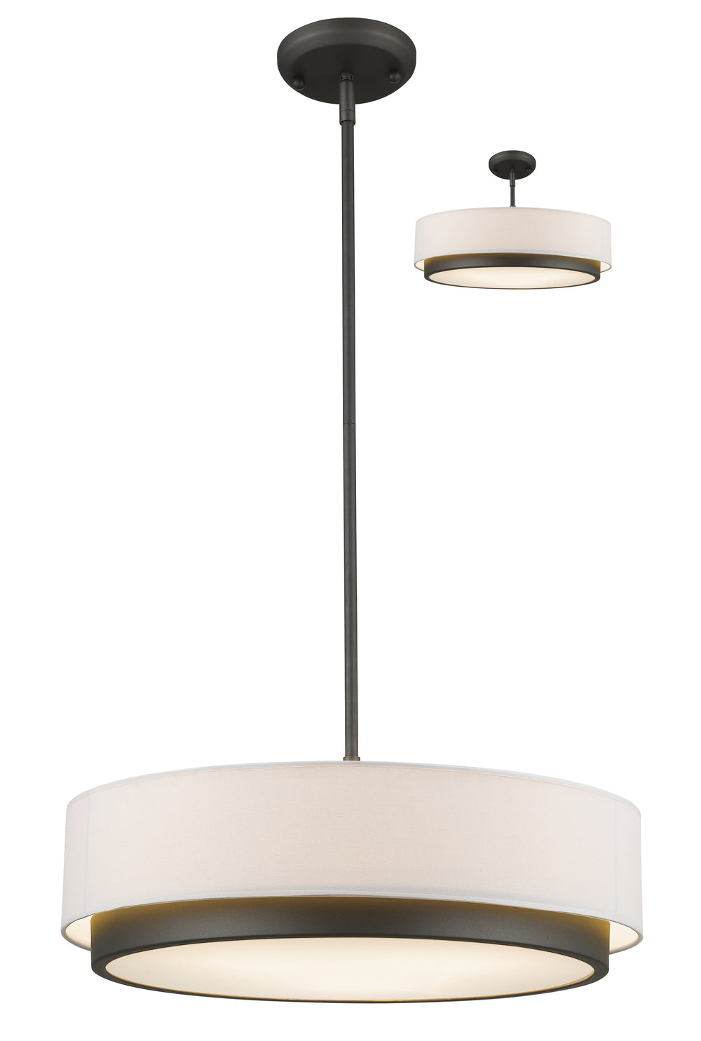 Jade 3 Light Convertible Pendant in Factory Bronze Finish