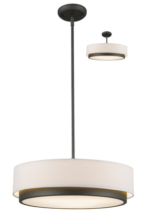 Jade 3 Light Convertible Pendant in Factory Bronze Finish