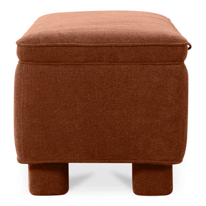 Moe's Ichigo Storage Bench in Deep Orange