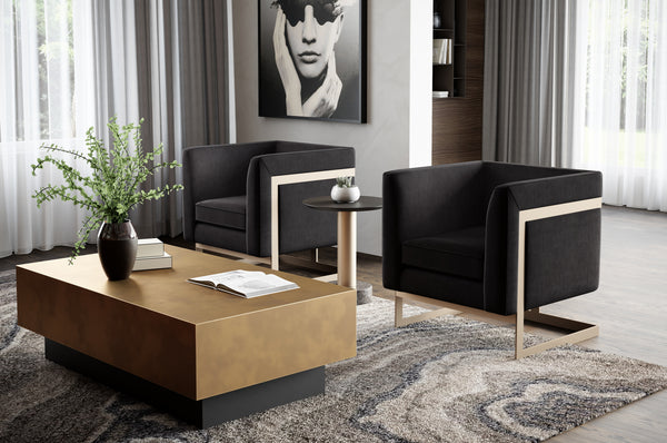 BLAKELY COFFEE TABLE - ANTIQUE BRASS