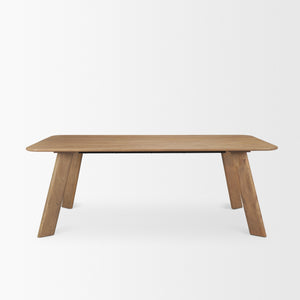 Welborn 84" Light Brown Wood Rectangular Dining Table