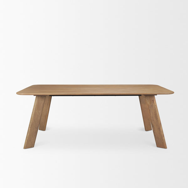 Welborn 84" Light Brown Wood Rectangular Dining Table