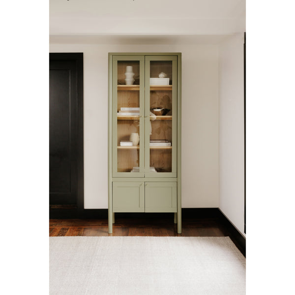 Moe's Hannah Tall Cabinet with Glass Doors