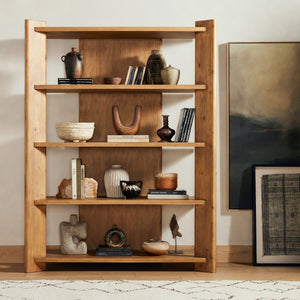 Edmund Bookcase In Smoked Pine