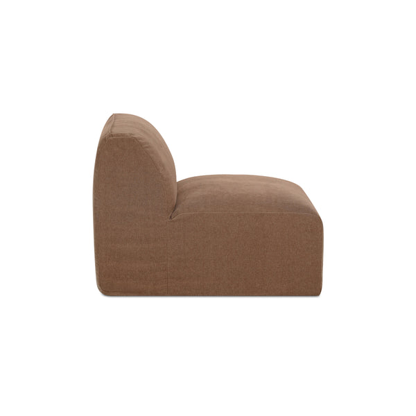Moe's Isla Slipper Chair with Washable Cover in Mocha