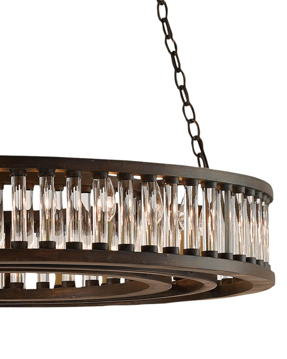 Elixir Chandelier In Bronze Verdigris