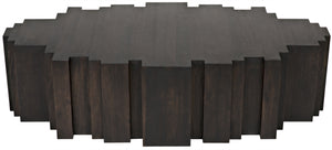 Royce Ebony Walnut Coffee Table in Walnut and Veneer Finish