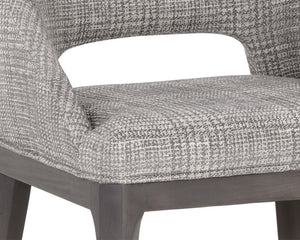 ESTRADA DINING CHAIR - NAYA CHECK LIGHT GREY