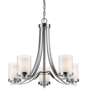Willow 5 Light Chandelier in Chrome Finish