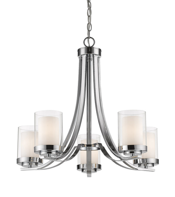 Willow 5 Light Chandelier in Chrome Finish