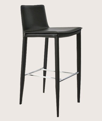 Tiffany bar stool black bonded leather