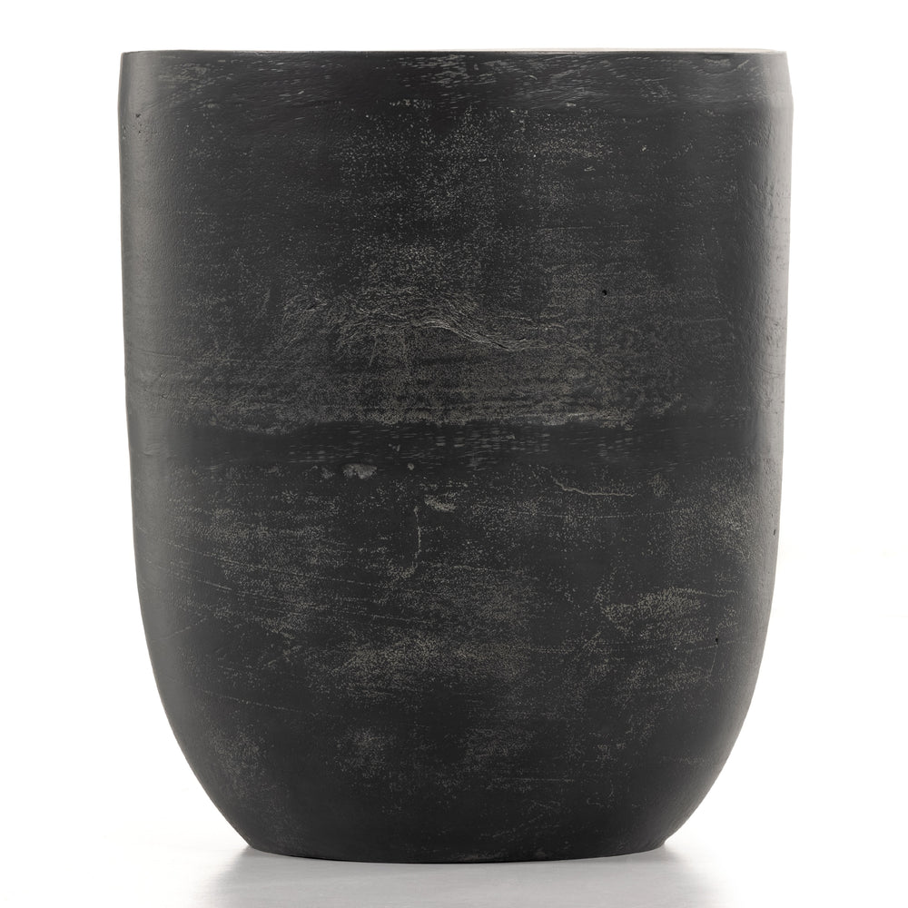 Basil Outdoor Drink Table In Aged Grey