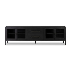 Laker Media Console In Black Oak