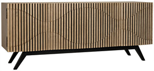 Illusion Sideboard with Steel Base, Bleached Walnut