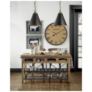 Orville Black Metal Pipe Five Tealight Table Candle Holder