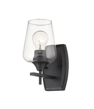 Joliet 1 Light Wall Sconce in Matte Black Finish