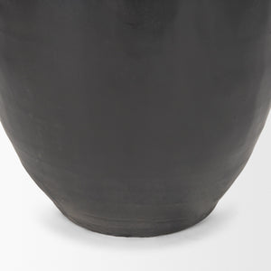 Tully Textured Matte Brown w/ Matte Black Ceramic Floor Vase