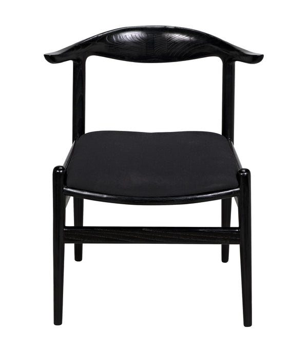Boone Sungkai/Mindi Chair in Charcoal Black with Black Cotton Fabric