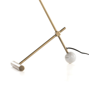 Becker Table Lamp In Charcoal & White Mrbl