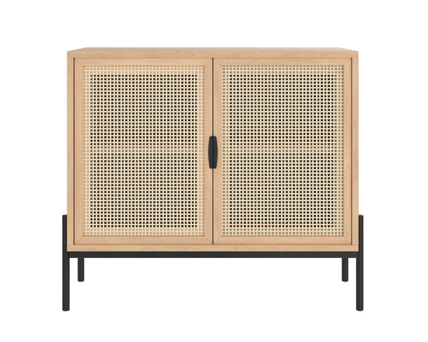 AVIDA SIDEBOARD - SMALL - BLACK - RUSTIC OAK/NATURAL