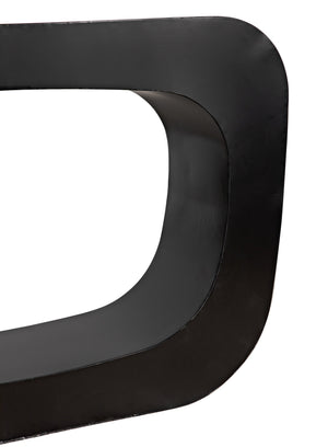 Ponte Console in Matte Black Industrial Steel