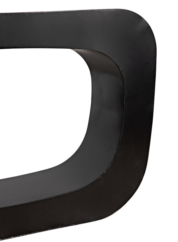 Ponte Console in Matte Black Industrial Steel