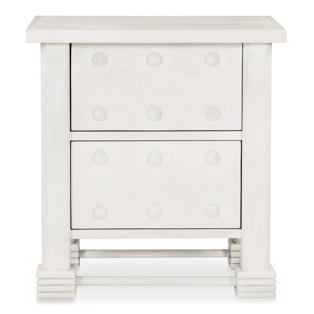 Moe's Clement Nightstand Whitewashed Mango Wood