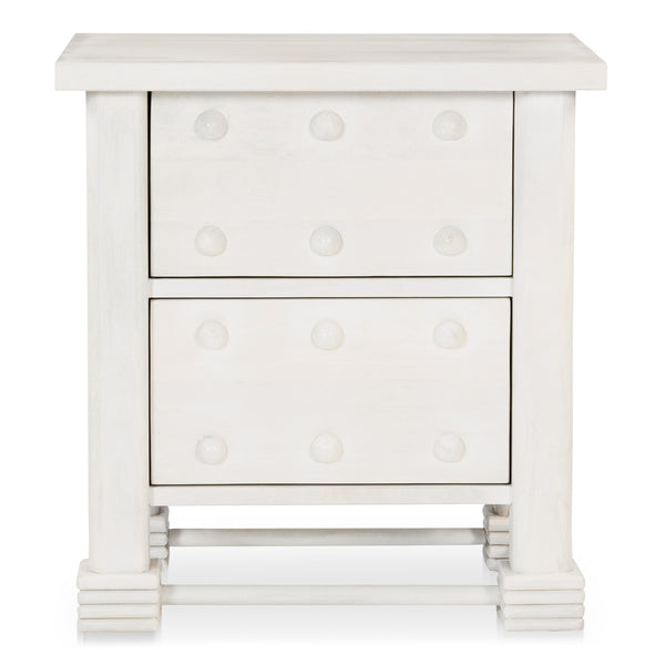 Moe's Clement Nightstand Whitewashed Mango Wood