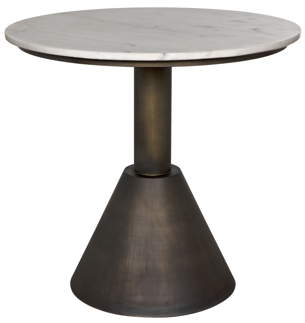 Joseph Side Table, Aged Brass