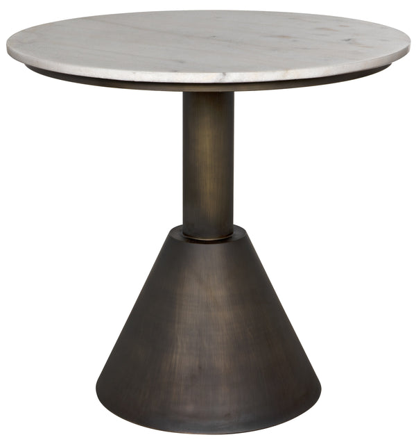 Joseph Side Table, Aged Brass