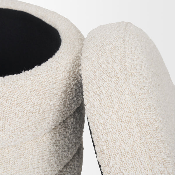 Elise Cream Boucle Upholstered Storage Ottoman